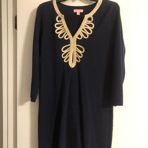 Navy and Gold Lilly Pulitzer Dress